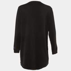 Pre Owned Kenzo Black 'Forever, No? Cotton Sweatshirt Dress XL