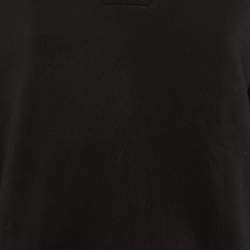 Pre Owned Kenzo Black Cotton Knit Logo Applique Sweatshirt  S 