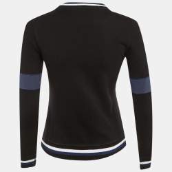 Pre Owned Kenzo Black Tiger Embroidered Cotton Crew Neck Sweatshirt S