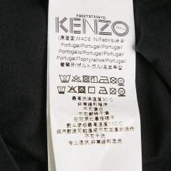 Pre Owned Kenzo Black Eye Print Cotton T-Shirt S