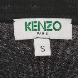Pre Owned Kenzo Black Eye Print Cotton T-Shirt S