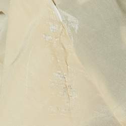 Pre Owned Kenzo Brown /Black Printed Crepe High Neck Mini Dress M