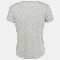 Pre Owned Kenzo Grey Eye Print Cotton T-Shirt S