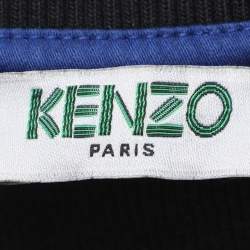 Pre Owned Kenzo Dark Navy Fish Embroidered Jersey Sweater S