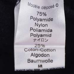 Pre Owned Kenzo Navy Blue Nylon Knit Logo Embroidered Sweatshirt S