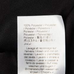 Pre Owned Kenzo Black Printed Crepe Wrap Midi Dress M