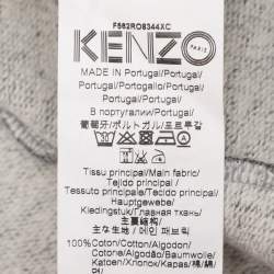 Pre Owned Kenzo Grey Jersey Long Sleeve Mini Dress S