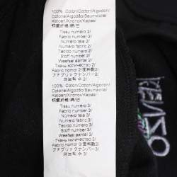 مملوكة مسبقًا Kenzo Black Cotton Embroidered Drawstring Sweater M