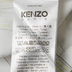 Pre Owned Kenzo White Printed Cotton Boxy Shirt M