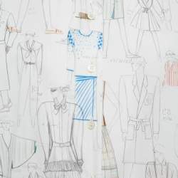 Pre Owned Kenzo White Printed Cotton Boxy Shirt M