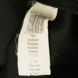 Pre Owned فساتين كينزو ماكسي باللون الأسود مزين بساتان وجيرسي مقاس كبير