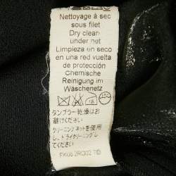 Pre Owned فساتين كينزو ماكسي باللون الأسود مزين بساتان وجيرسي مقاس كبير