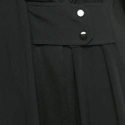 Pre Owned فساتين كينزو ماكسي باللون الأسود مزين بساتان وجيرسي مقاس كبير