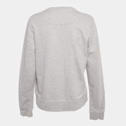 Pre Owned Kenzo Grey Tiger Embroidered Cotton Sweatshirt L