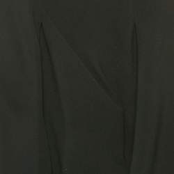 Pre Owned تنورة كينزو ميدي كريب أسود مقاس كبير (لارج)