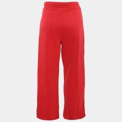 مملوكة مسبقًا بنطلون كينزو رياضي أحمر بشعار وخطوط جانبية مقاس متوسط - ميديم