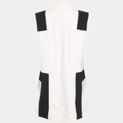 Pre Owned Kenzo Cream/Black Viscose Vest S