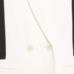 Pre Owned Kenzo Cream/Black Viscose Vest S