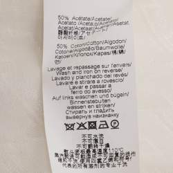 Pre Owned Kenzo Cream/Black Viscose Vest S