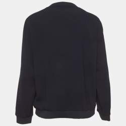 Pre Owned Kenzo Blue Tiger Embroidered Crepe Sweatshirt M