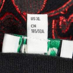 Pre Owned Kenzo Black Tiger Embroidered Cotton Crew Neck Sweatshirt XL