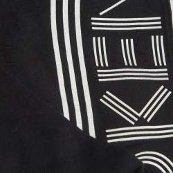 Pre Owned فستان ميدي كنزو جيرسي مطبوع شعار أسود مقاس صغير  


