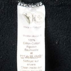 Pre Owned Kenzo Black Tiger Embroidered Cotton Knit Dress L