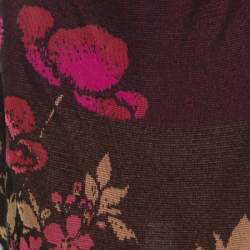 Kenzo Bicolor Floral Jacquard Knit Oversized Shift Dress L