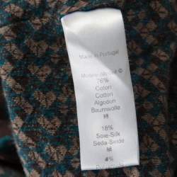 Kenzo Multicolor Floral and Checked Print Blouson Top S