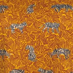 Kenzo Mustard Scribble Print Cotton Off Shoulder Top XL