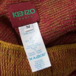 Pre Owned Kenzo Yellow Wool Sleeveless Sweater Vest M 