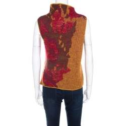 Pre Owned Kenzo Yellow Wool Sleeveless Sweater Vest M 