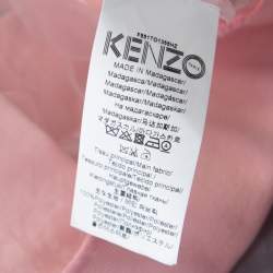 Pre Owned Kenzo Pink Paris Embroidered Sheer Pullover S