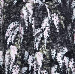 Pre Owned Kenzo Defilé Black Floral Print Textured Cotton Oversized Shift Dress L