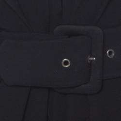 Kenzo Black Crepe Embellished Belt Detail Blazer S 