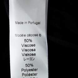 Pre Owned Kenzo Black Pleated Jersey A Line Maxi Skirt S