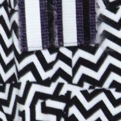 Pre Owned Kenzo Monochrome Molleton Chevron Sweatshirt Dress M