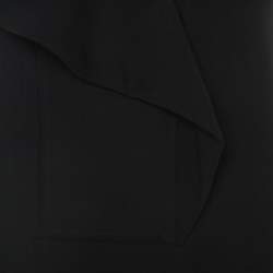 Pre Owned Kenzo Black Black Stretch Knit Ruffled Hem Short Dress S