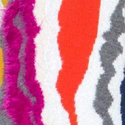 Pre Owned Kenzo Multicolor Mixed Texture Knit Dress L