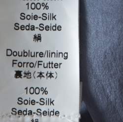 Pre Owned Kenzo Blue Abstract Print Silk Plisse Skirt L