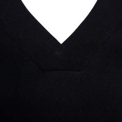 Pre Owned Kenzo Black Cotton Fleece Logo Print Sweatshirt Dress S