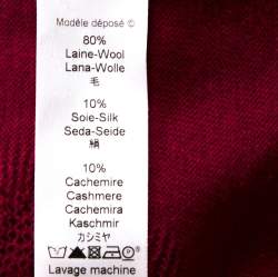 Pre Owned Kenzo Fuchsia Knit Turtleneck Long Sleeve Top M