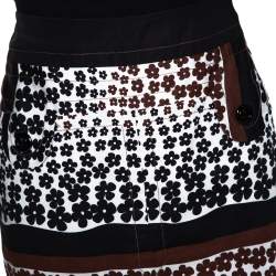 Kenzo Brown Floral Print Cotton Maxi Skirt S