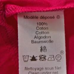 Pre Owned Kenzo Pink Cotton Puff Sleeve Blouse L