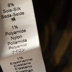 Pre Owned Kenzo Black & Gold Striped Taffeta Maxi Skirt L