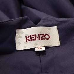 Pre Owned Kenzo Purple Cotton Wide Leg Trousers M