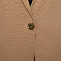 Kenzo Camel Textured Crepe Single Button Blazer M