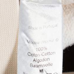 Pre Owned Kenzo Cream Embossed Logo Print Cotton Sweatshirt S