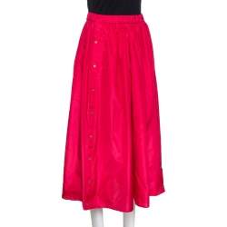 مملوكة مسبقًا تنورة كينزو متوسطة مزيج حرير تفتا وردي مقاس صغير (سمول)