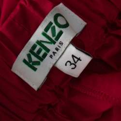 مملوكة مسبقًا تنورة كينزو متوسطة مزيج حرير تفتا وردي مقاس صغير (سمول)